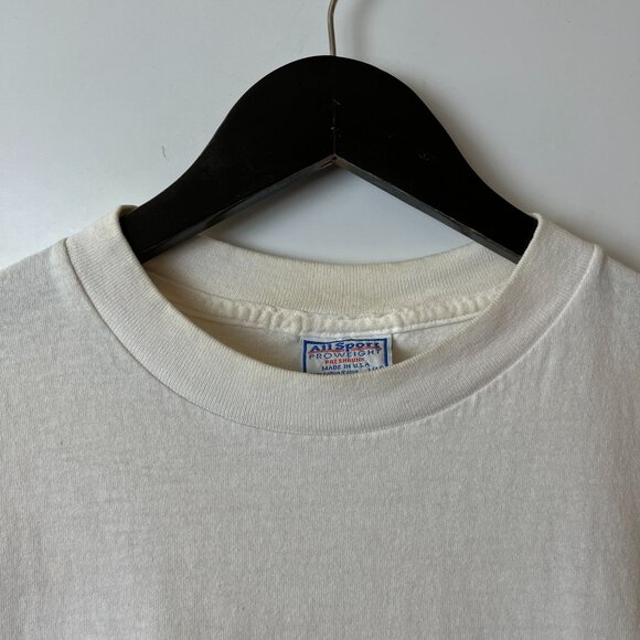 Vintage 90s Going for the Big Bucks T Shirt Cream Large L USA Single Stitch - Picture 9 of 16